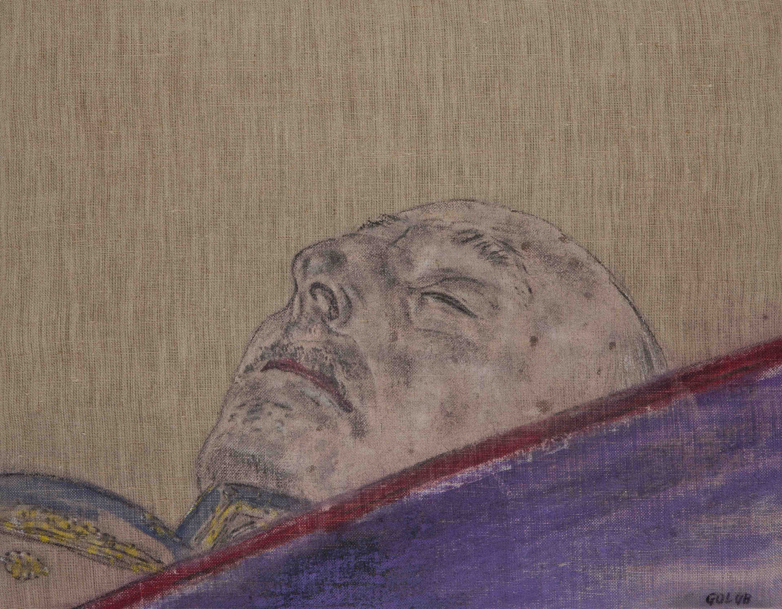 Leon Golub, Francisco Franco (In Casket 1975), 1976