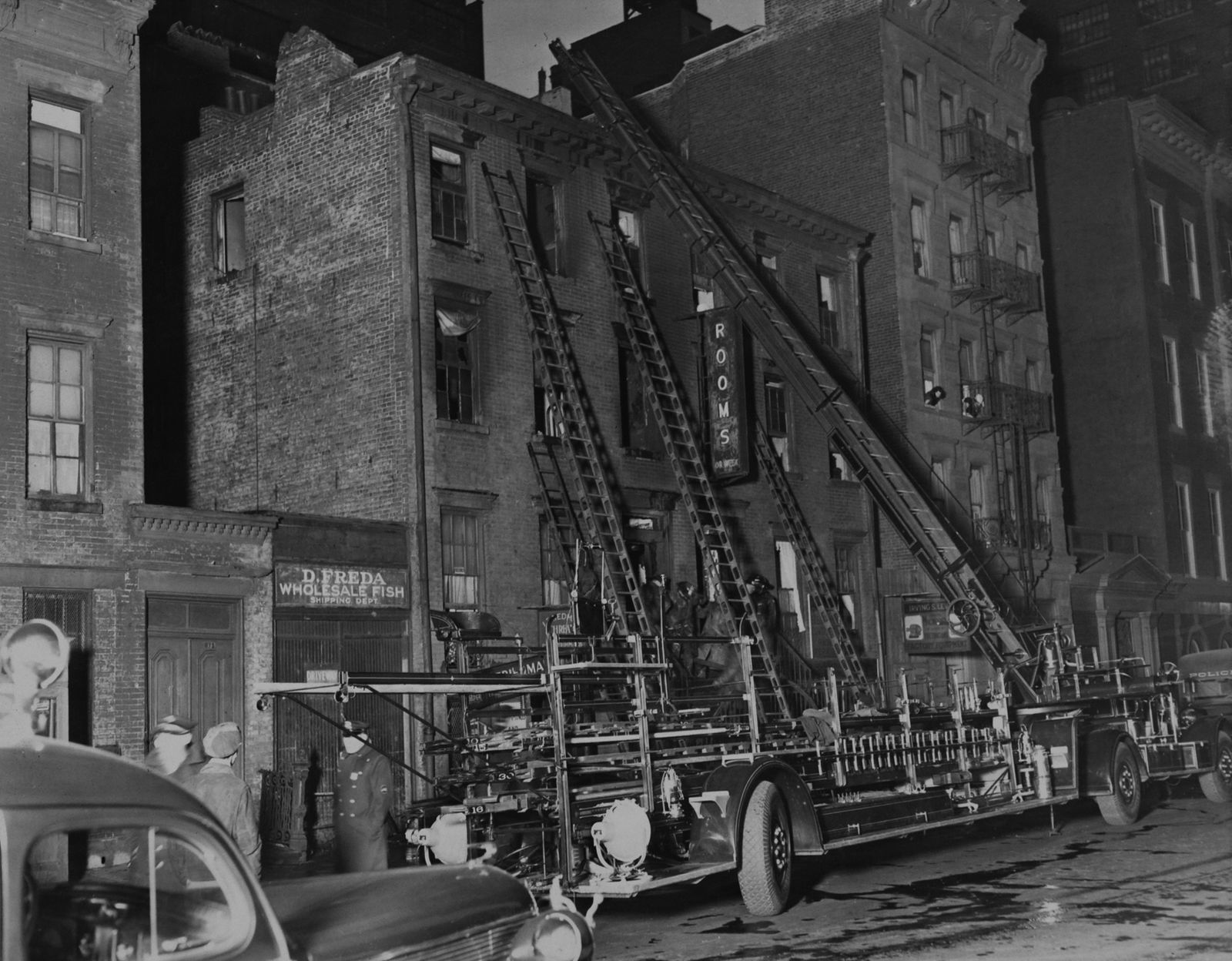 Weegee, Fire, West Side Rooming House, 1937 ca.