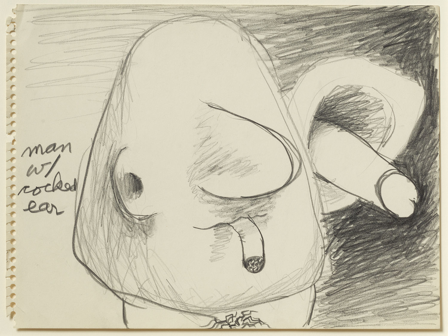 Lee Lozano, Untitled (Man with Cocked Ear), 1964 ca.