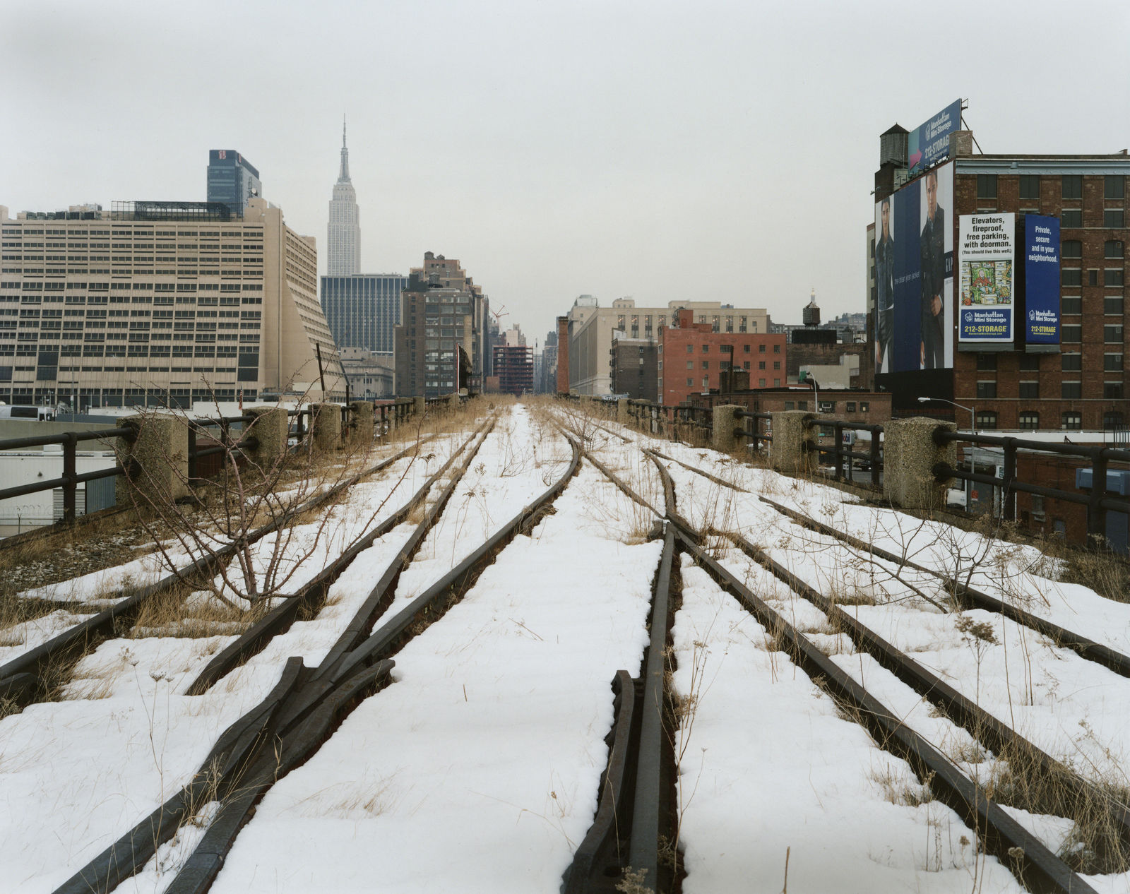 Joel Sternfeld, Track Crossing/Snow, January 2001, 2001
