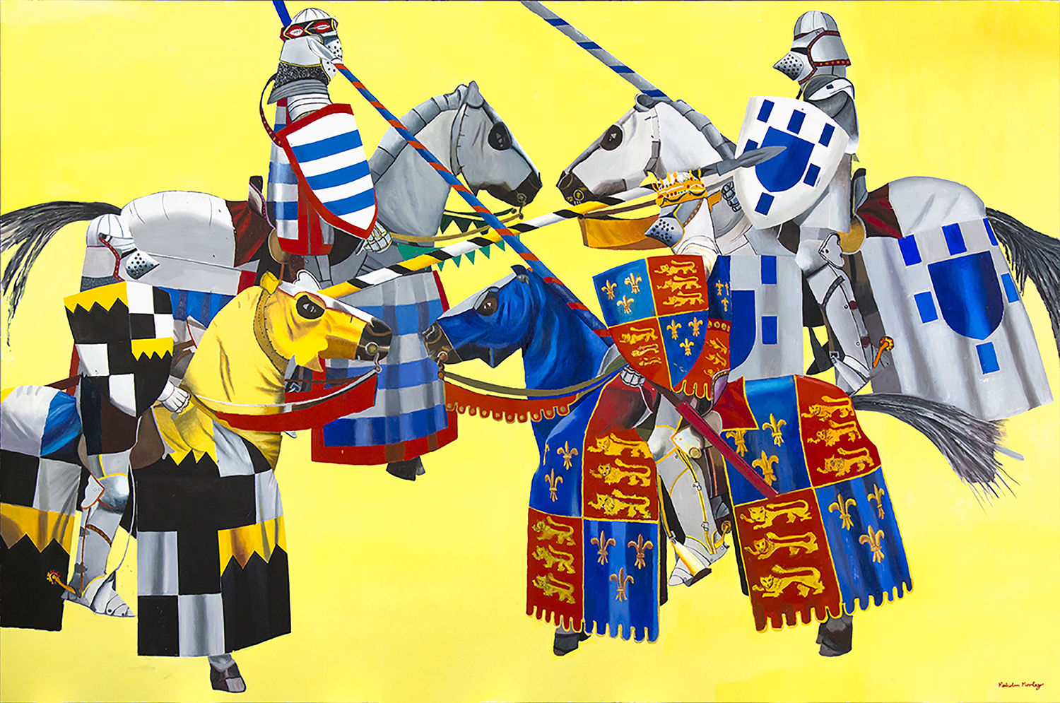 Malcolm Morley, Four Knights at Agincourt, 2016