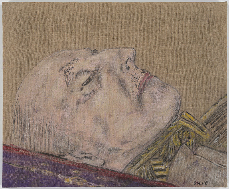Leon Golub, Francisco Franco (in casket 1975), 1976