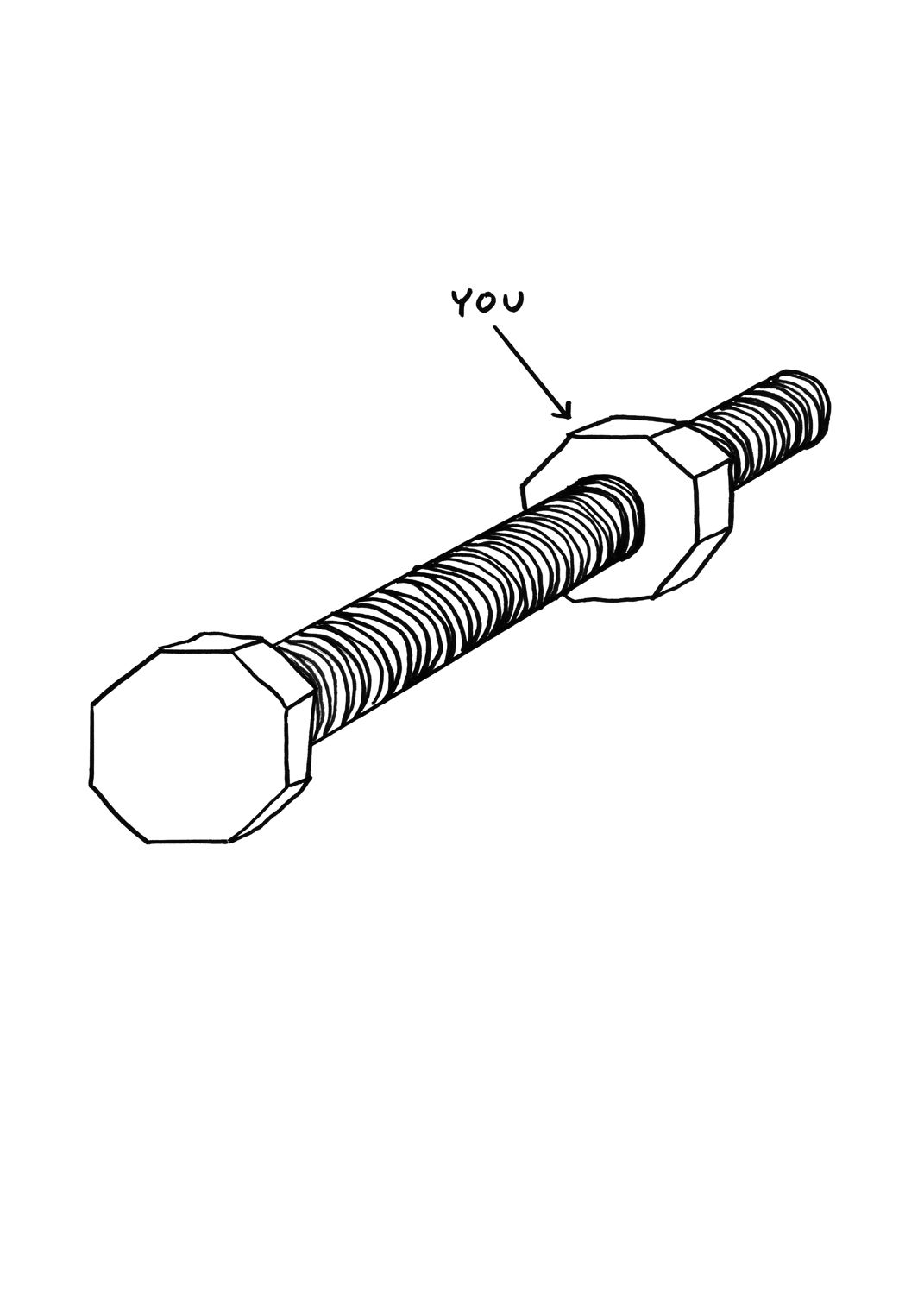 David Shrigley, Untitled (You nut), 2010