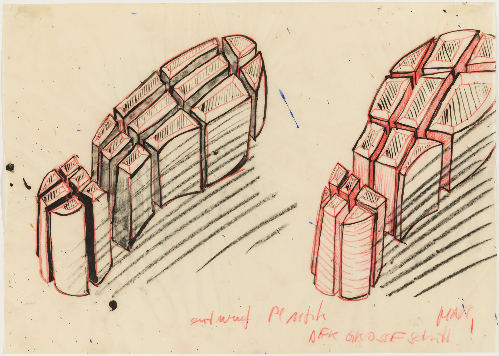 Markus Lüpertz, Entwurf für die Plastik “Der grosse Schritt”, 1968 ca.