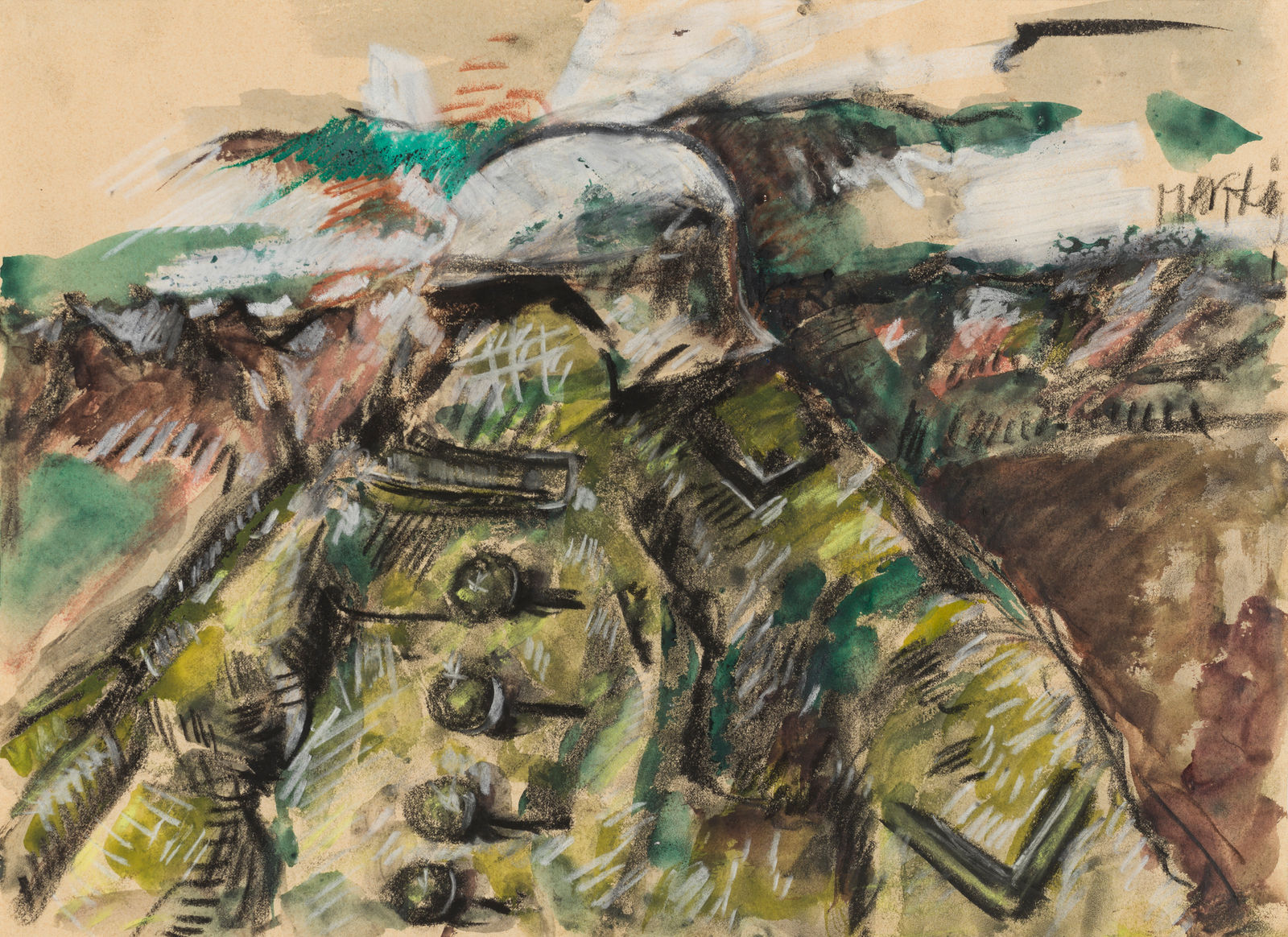 Markus Lüpertz, Mann in Stahlhelm, 1970-72