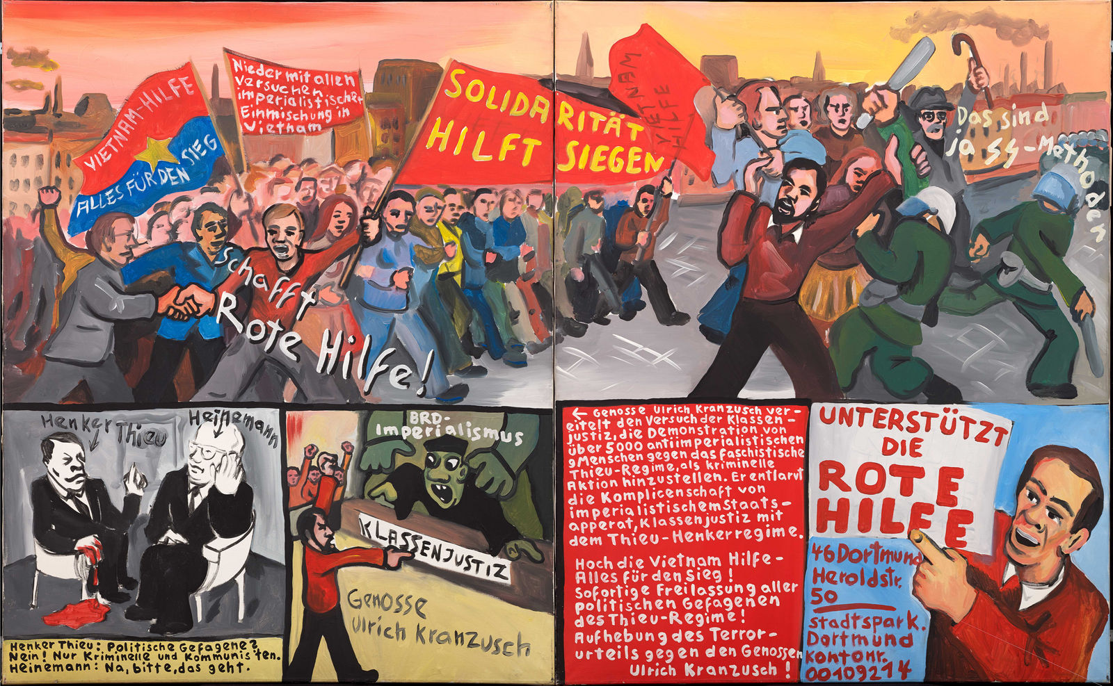 Jörg Immendorff, Solidarität hilft siegen (Solidarity helps conquer), 1974