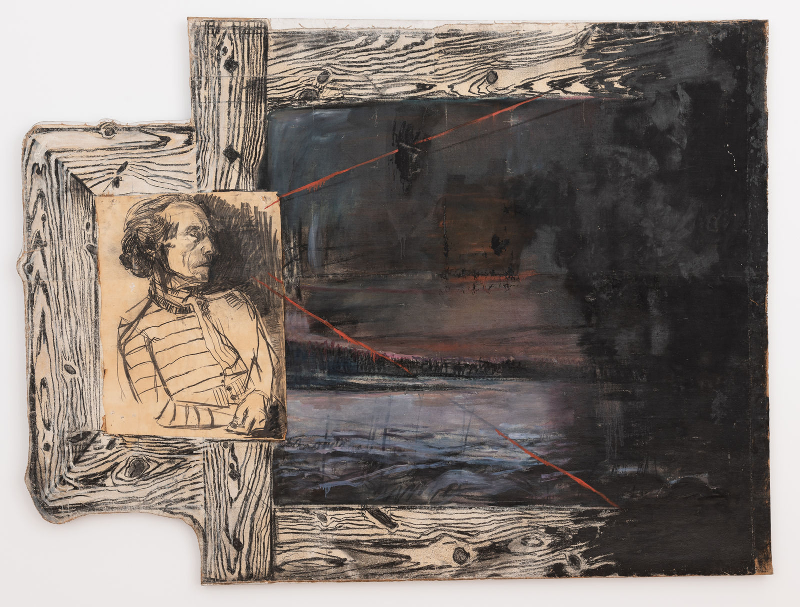 Anselm Kiefer, Landschaft mit Kopf (Landscape with head), 1973