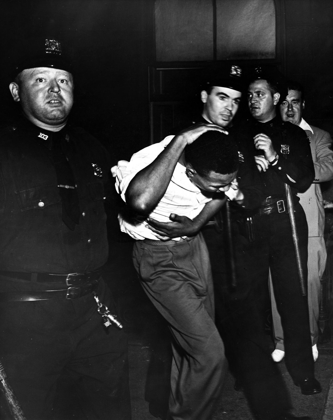Weegee, Arrest at Riot, 1940 ca.