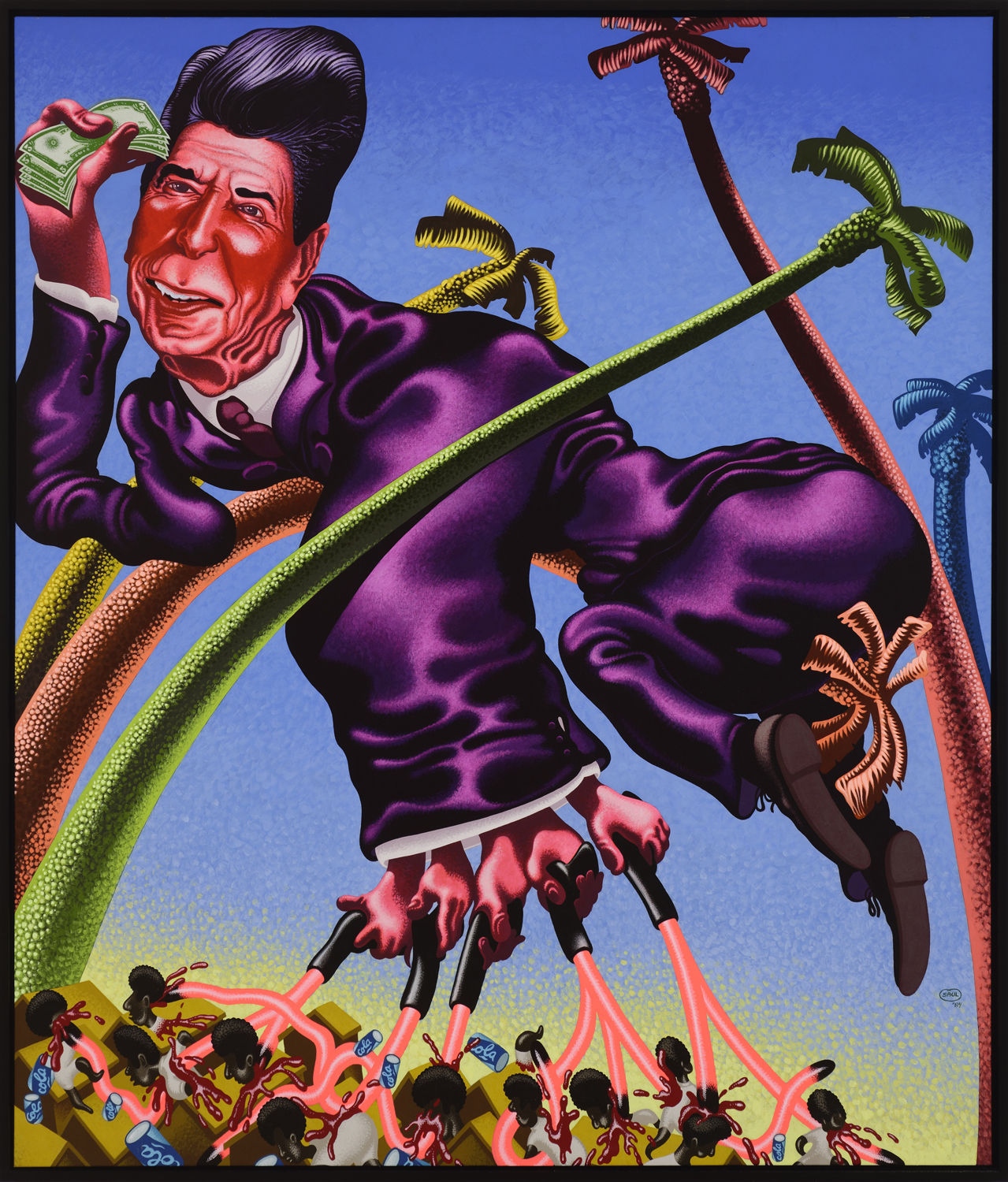 Peter Saul, Ronald Reagan in Grenada, 1984