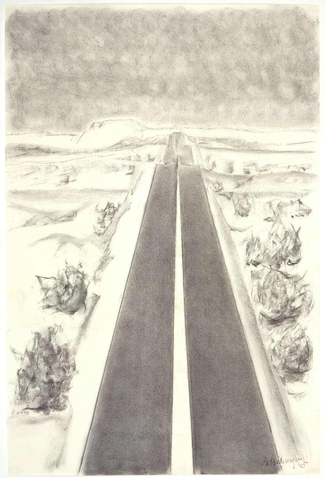 Richard Artschwager, Untitled (Rolling road with median vertical), 2005