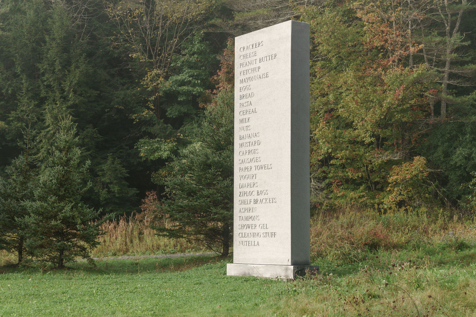 David Shrigley, Memorial, 2016
