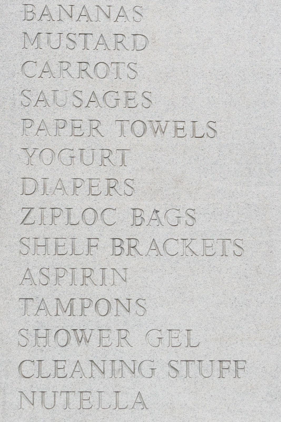 David Shrigley, Memorial, 2016