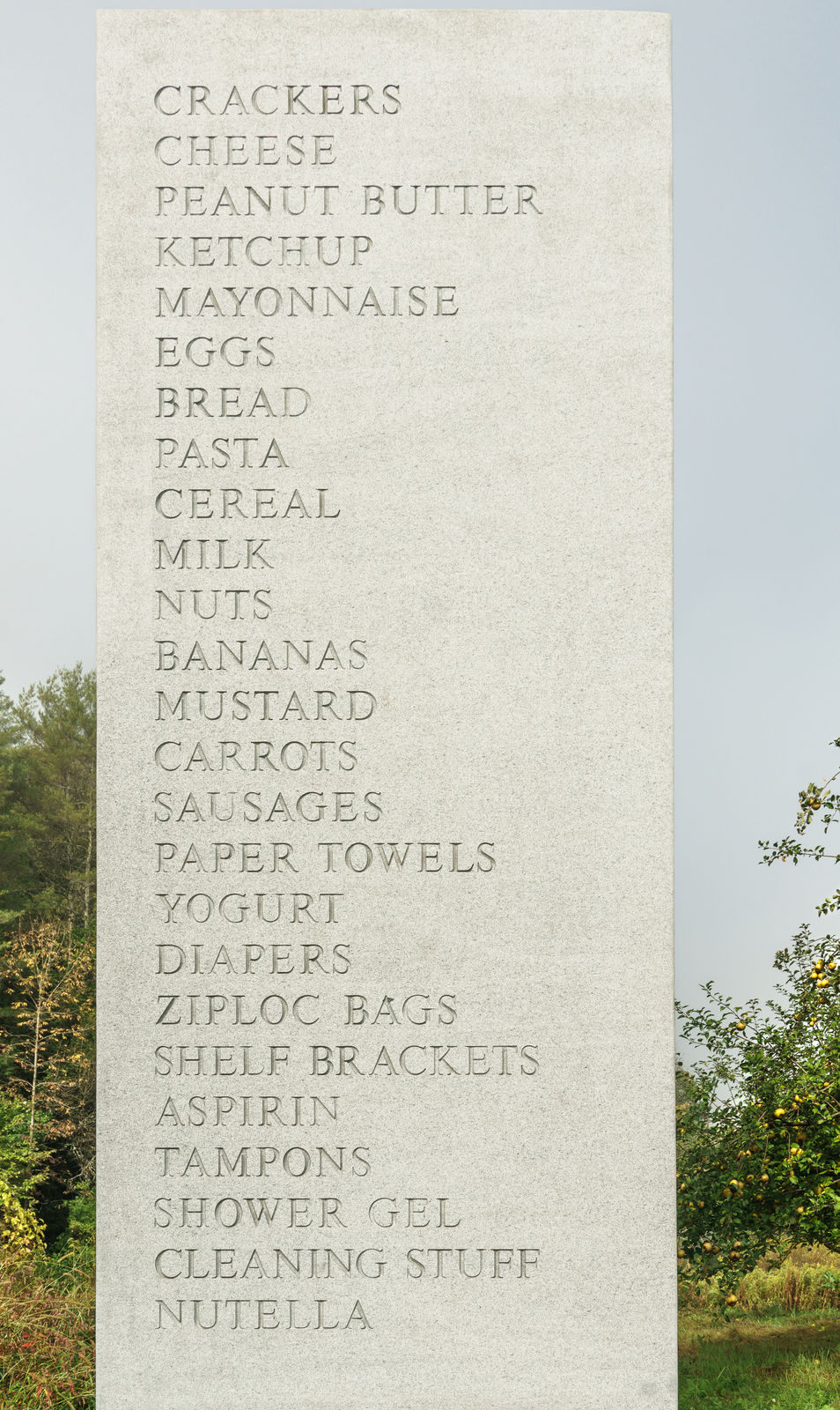 David Shrigley, Memorial, 2016
