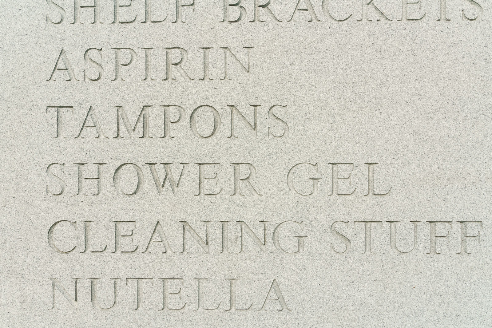 David Shrigley, Memorial, 2016