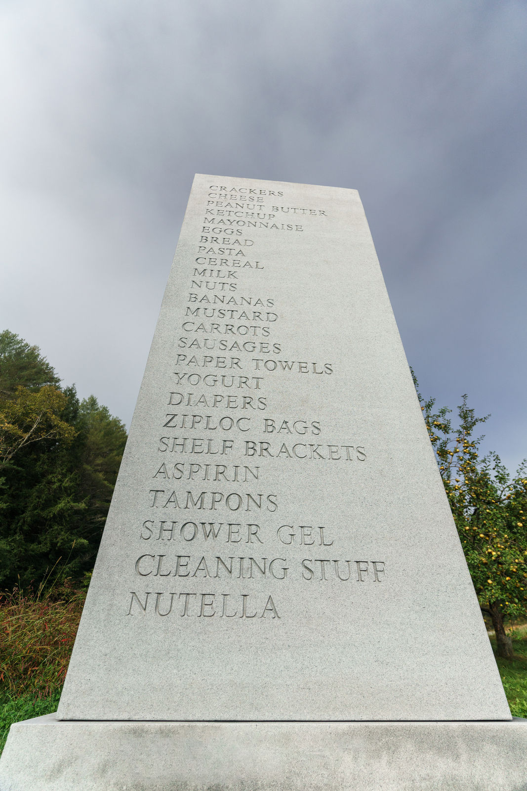 David Shrigley, Memorial, 2016