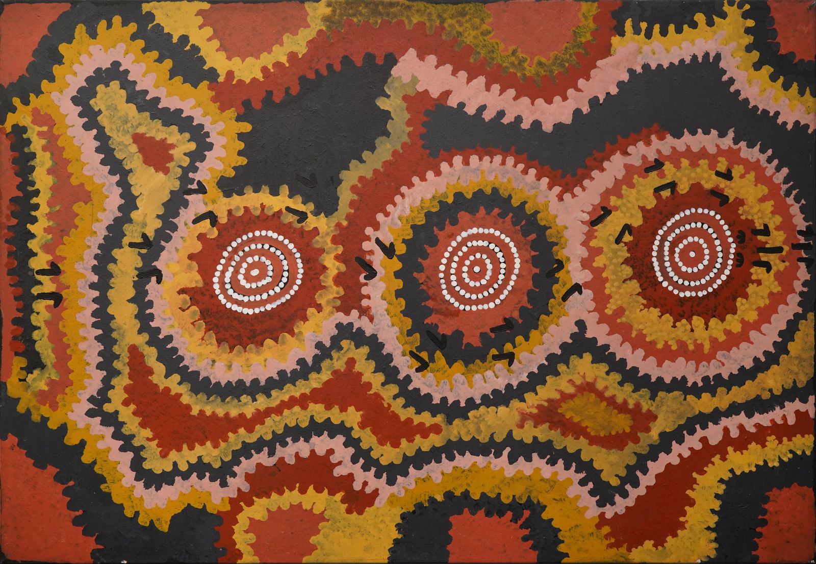 Charlie Egalie Tjapaltjarri, Wallaby Dreaming, 1994