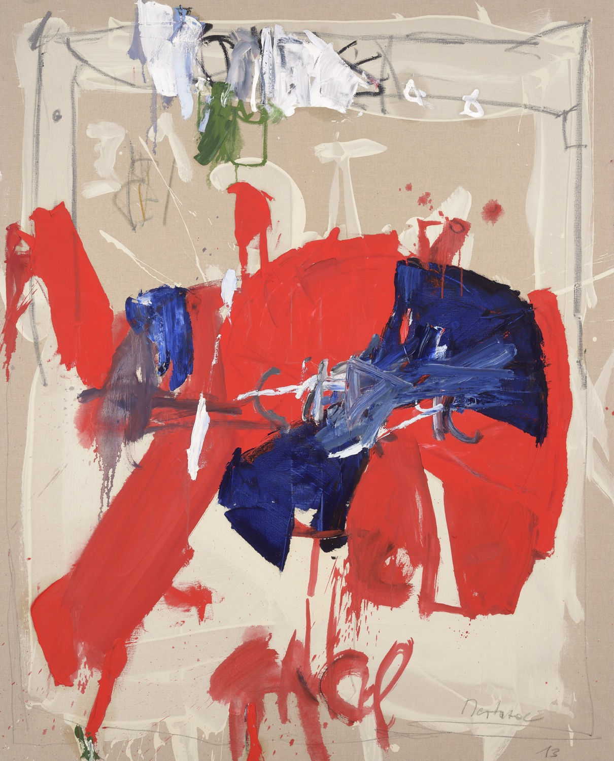 Michèle Destarac, Boum boum baroco Huile sur toile