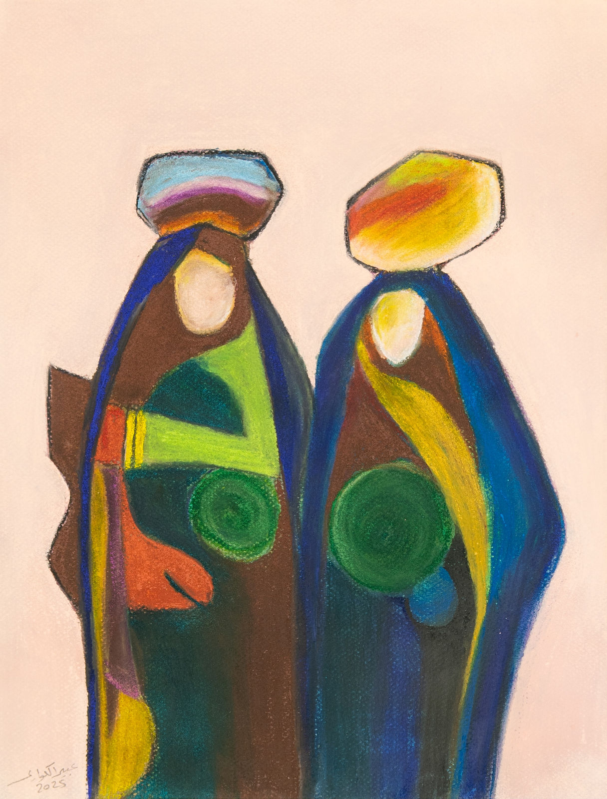 Abeer Al Kuwari, Two Women at the Souq 2 , 2025