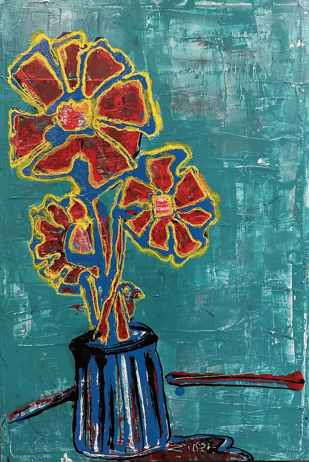 Zura, Flowers in a Blue Vase, 2026