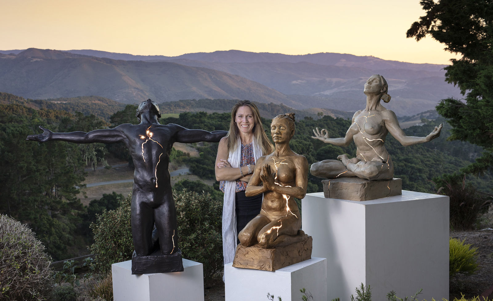 Illumination, Bronze, Electricity, Lighted, Metamorphosis, Male