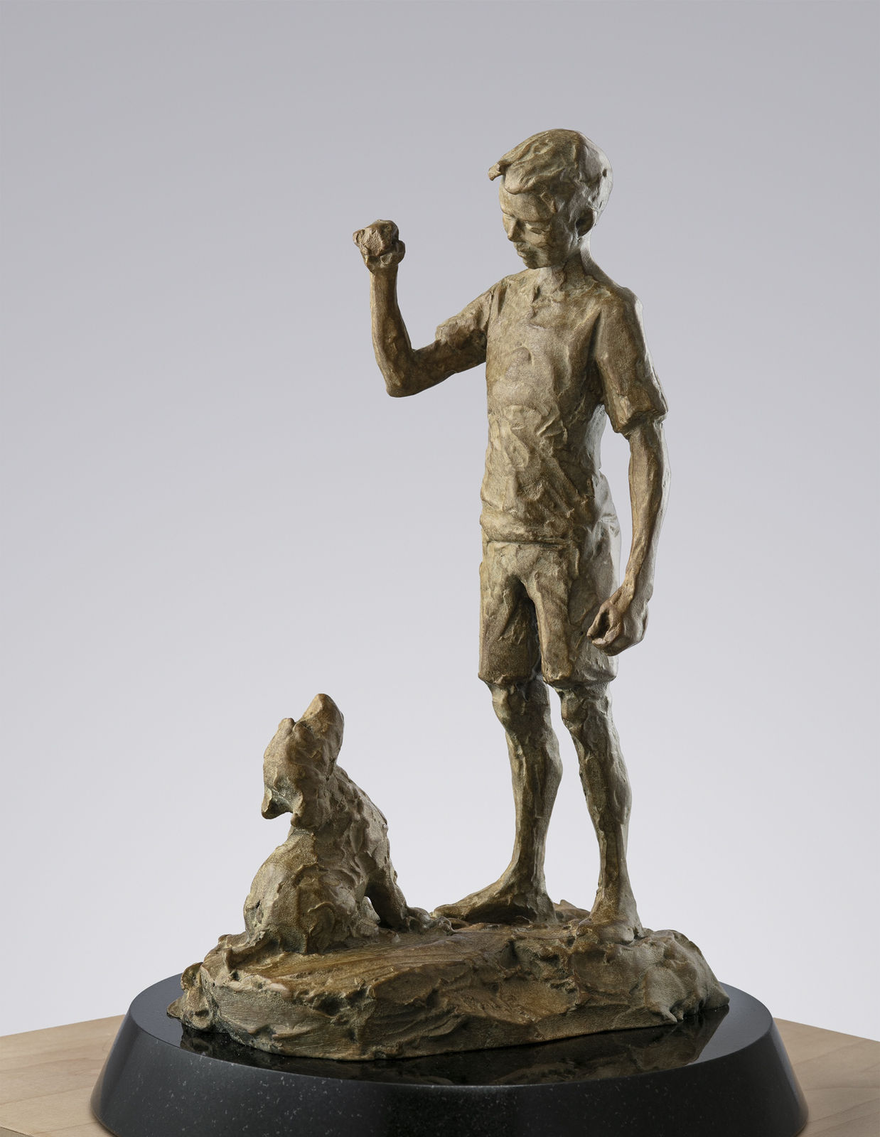 Treats, Bronze, Family, Children, Male, Animals