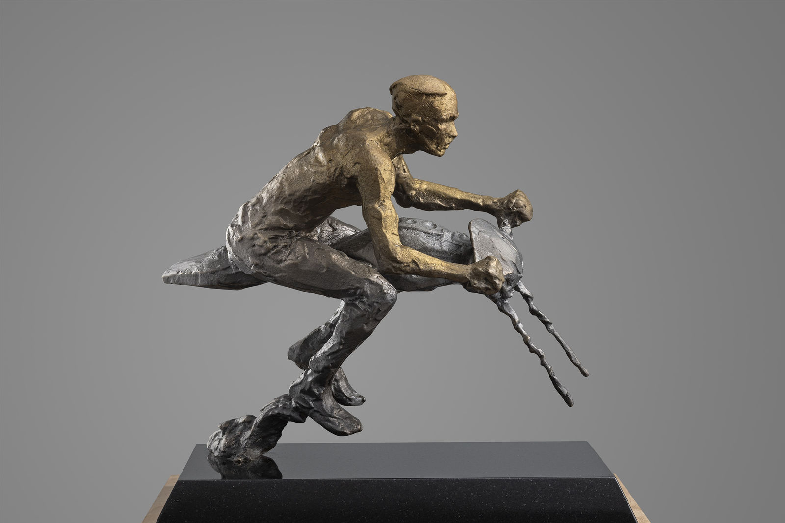 Rider, Bronze, Male, Motorcycle