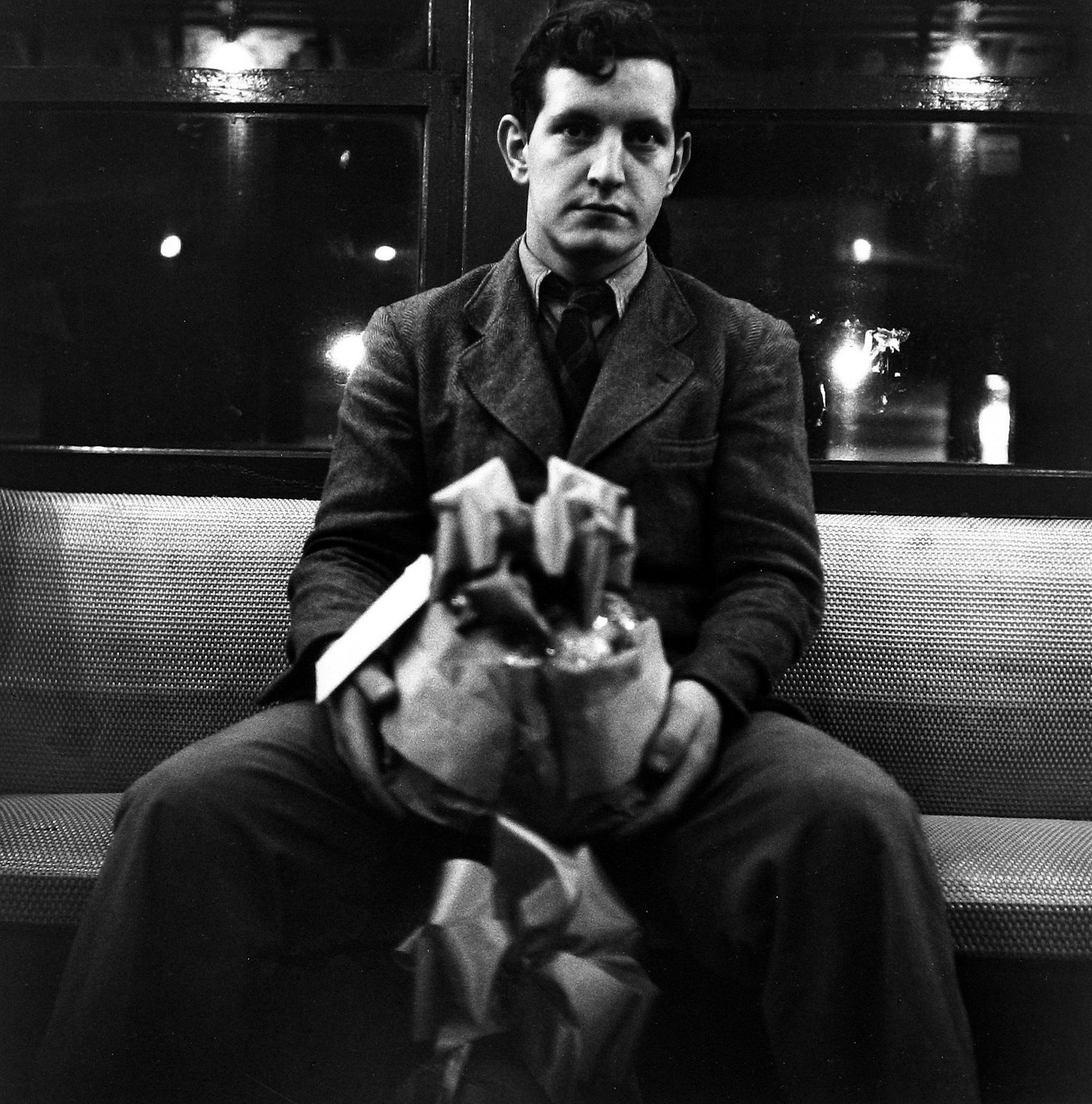 Sy Kattelson, Subway delivery boy, 1949