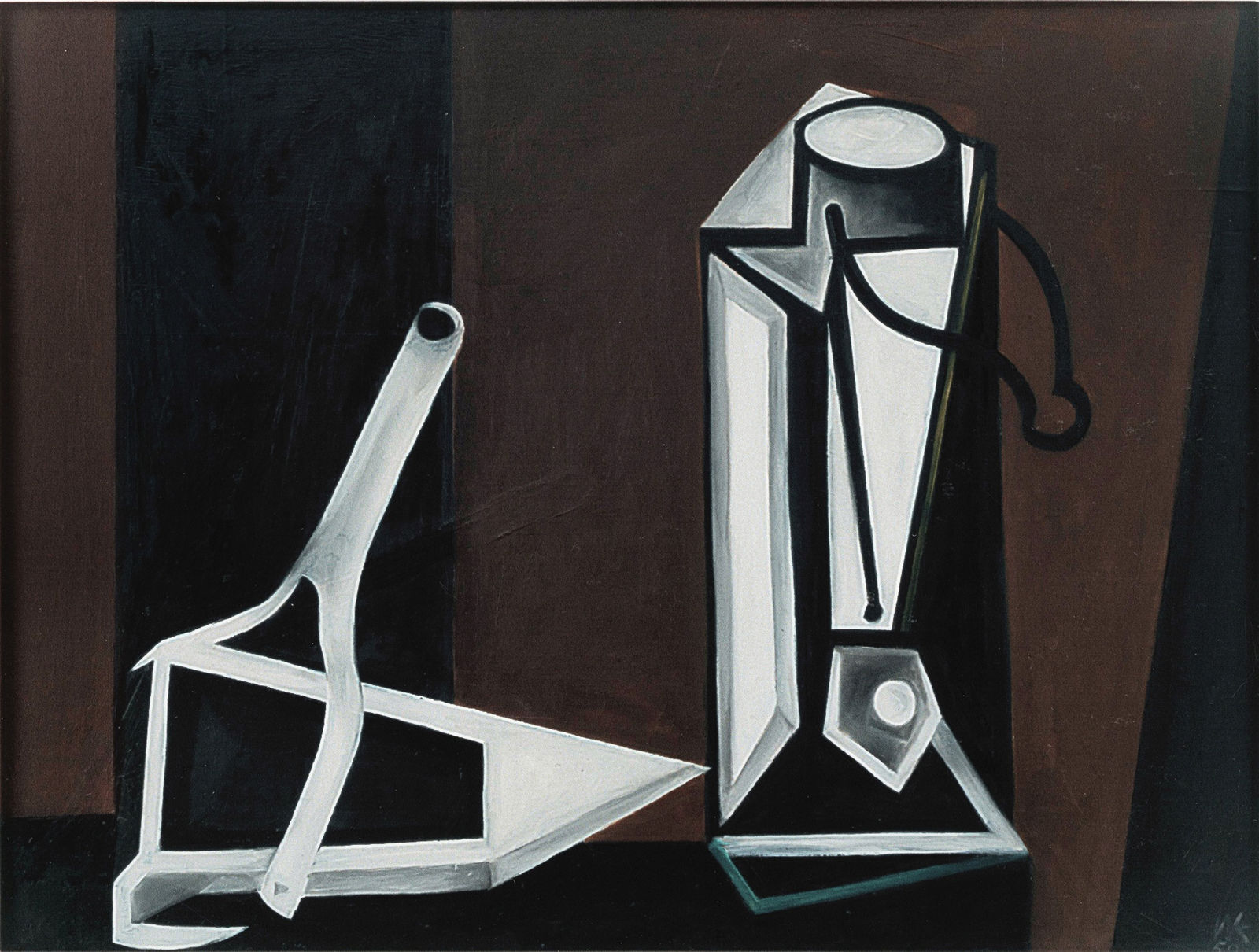 William Klein, Still life + lamp and potato masher, 1950