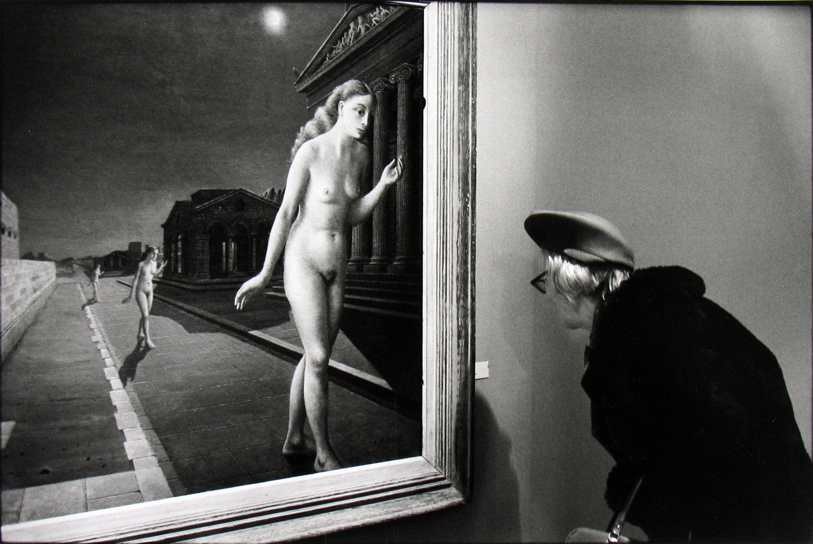 Martine Franck, Painting by Delvaux, Grand Palais, Paris, 1972