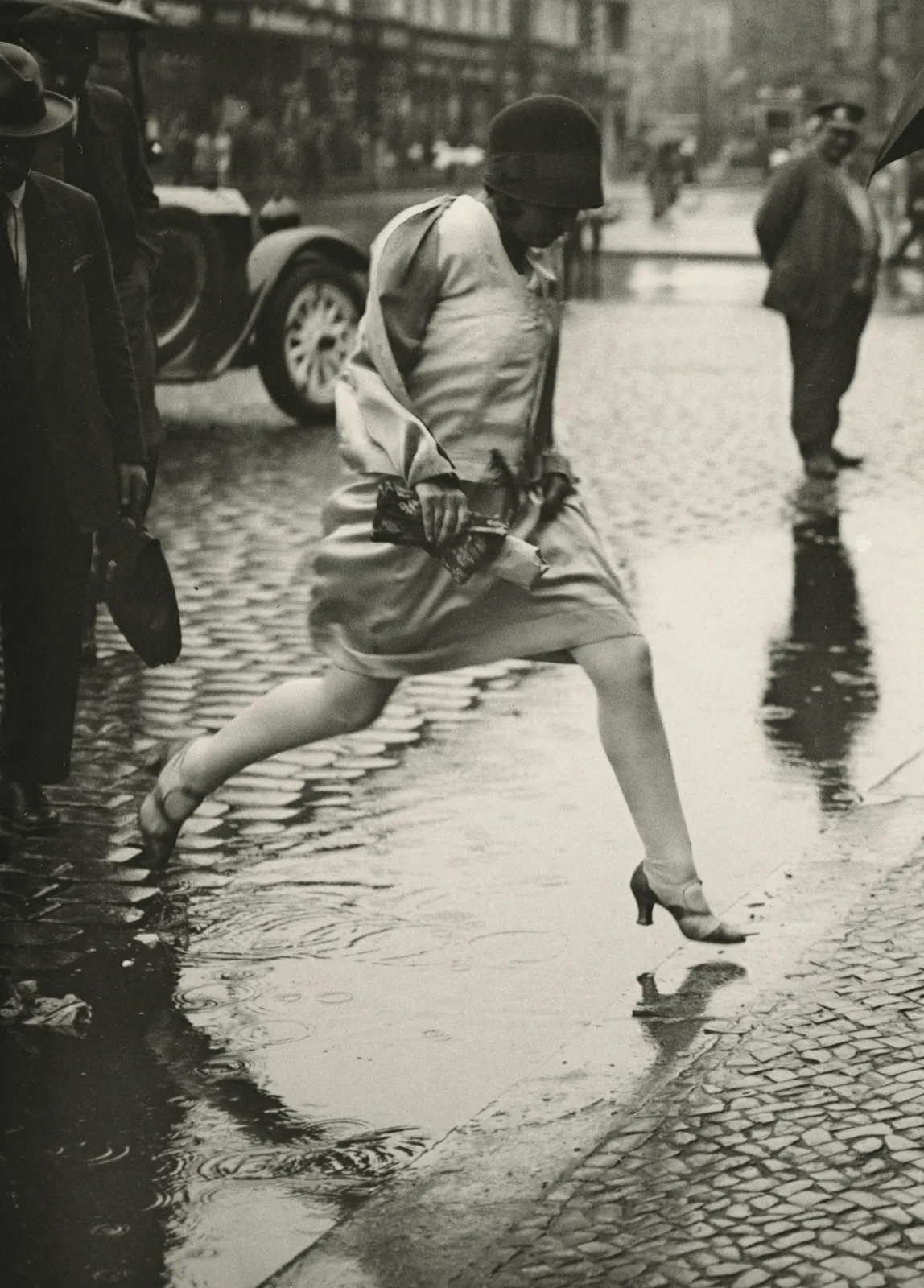 Friedrich Seidenstucker, Woman Jumping Puddle, Berlin, 1925