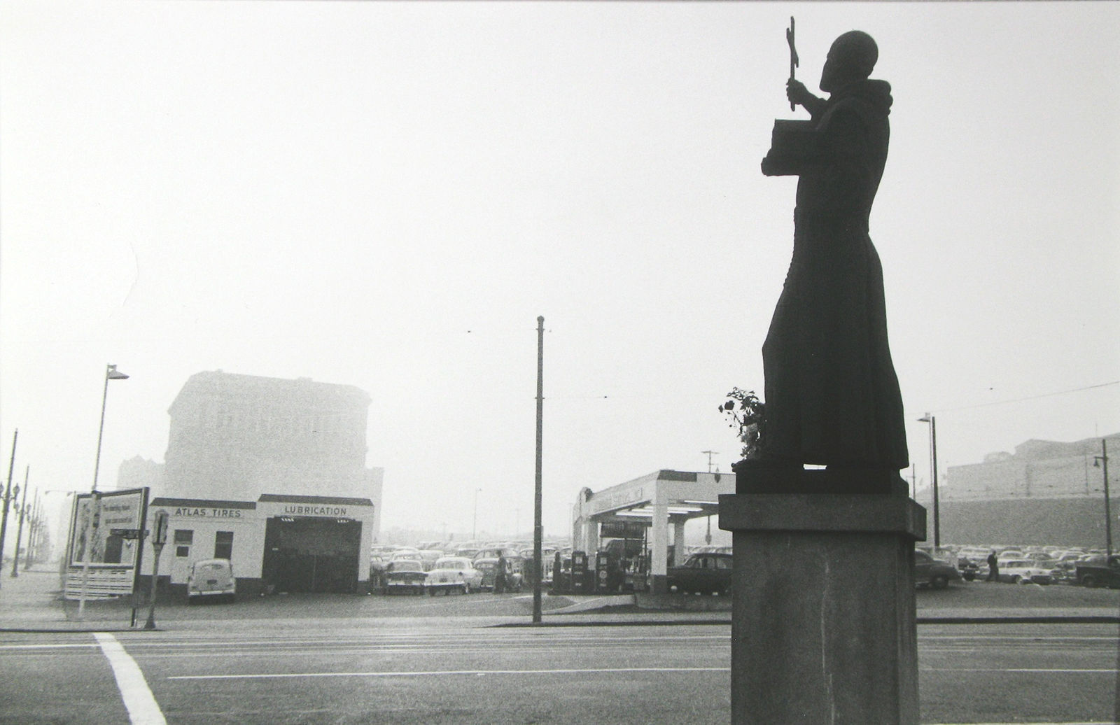 Robert Frank, St. Francis, Gas Station and City Hall, Los Angeles, 1955-56