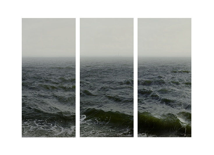 Nadav Kander, Water III, part 1, 2 & 3 (Shoeburyness towards The Isle of Grain), England, 2015