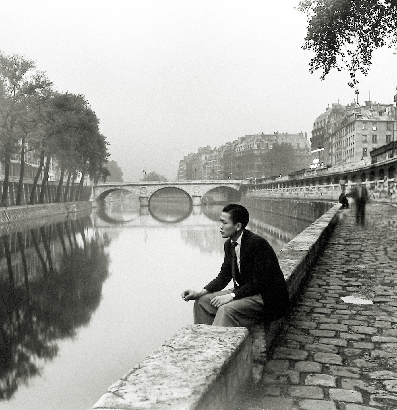 Louis Stettner, Twilight, Near Place St. Michel, Paris, c.1950