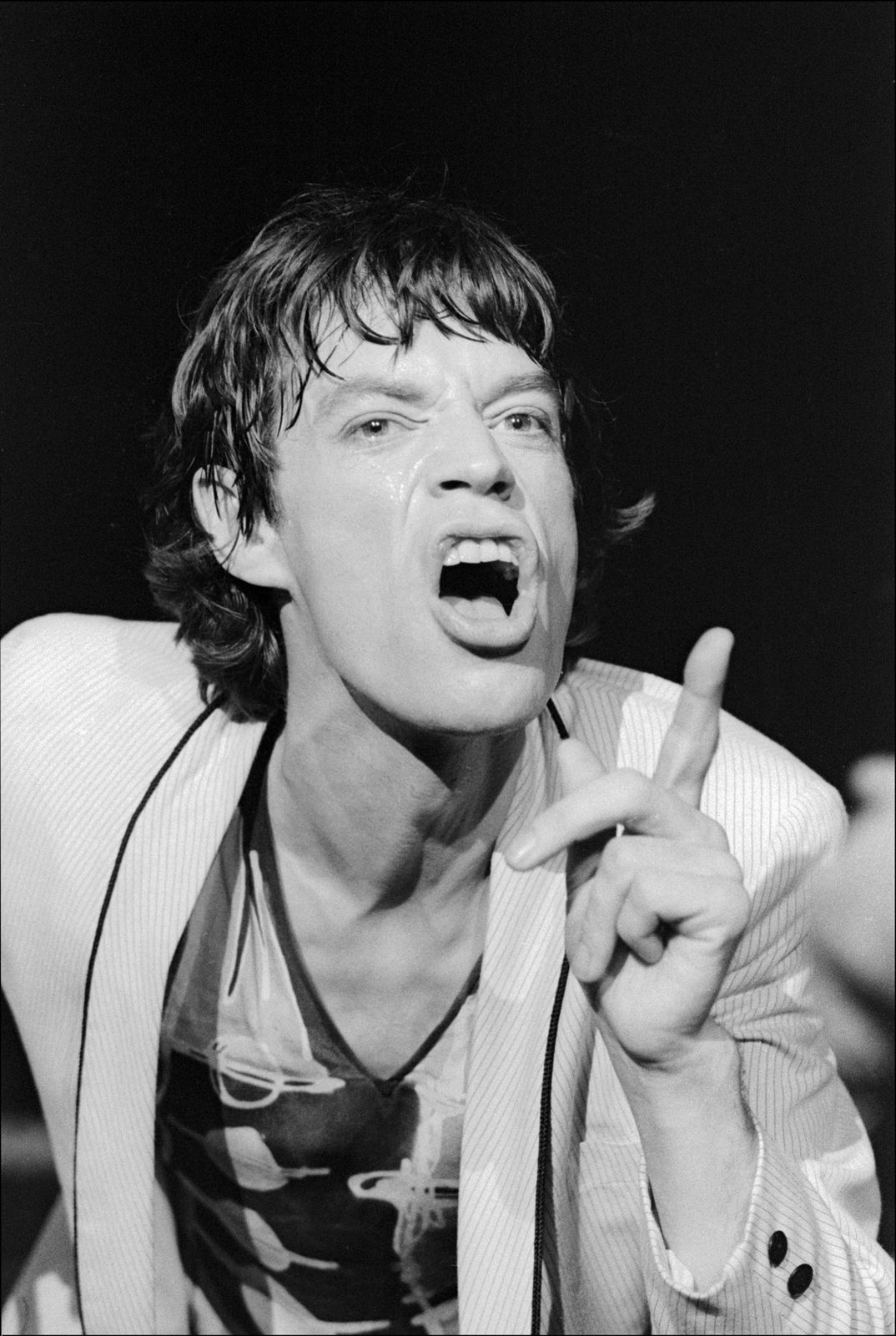 Allan Tannenbaum, Mick Jagger Performs at The Capitol Theater, Passaic, New Jersey, 1978