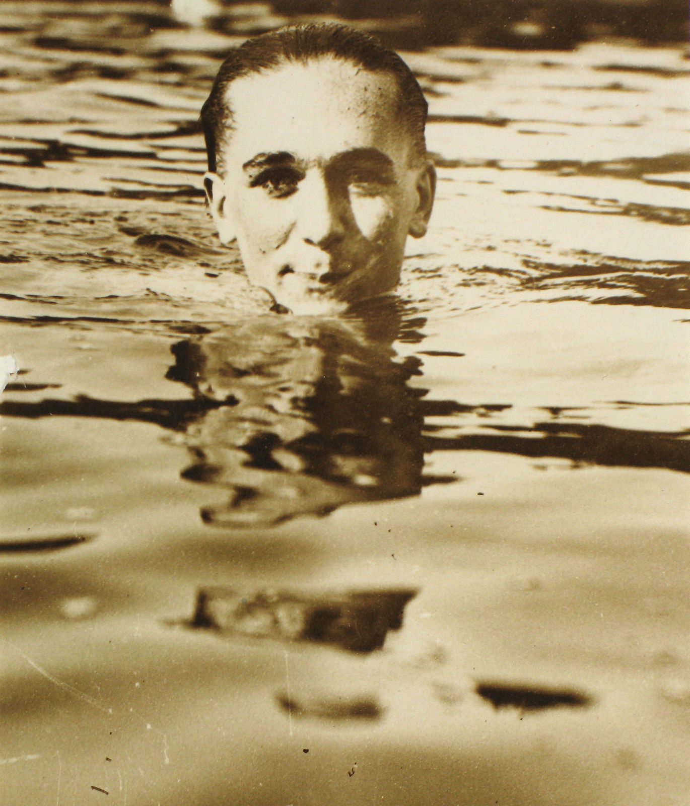 Jacques-Henri Lartigue, Me, swimming with a friend, Vich, 1915