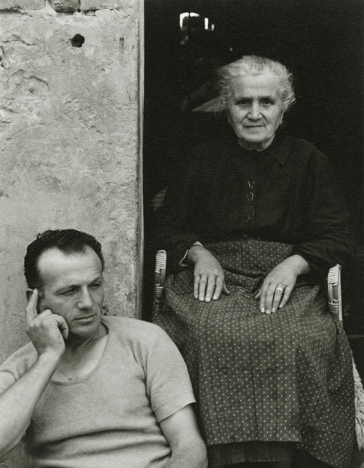 Paul Strand, Signora Lusetti and one son, Luzzara, Italy, 1953