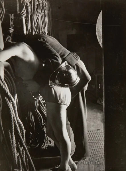 Brassaï, The fire brigade, Folies-Bergère, c.1932