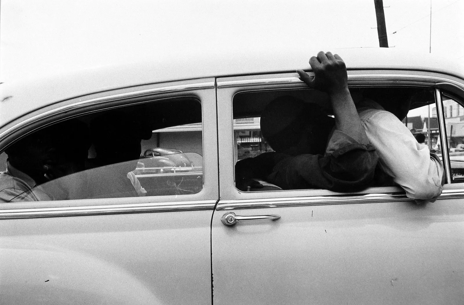 Dan Weiner, Bus Boycott, Montgomery, Ala. (car of people), 1956