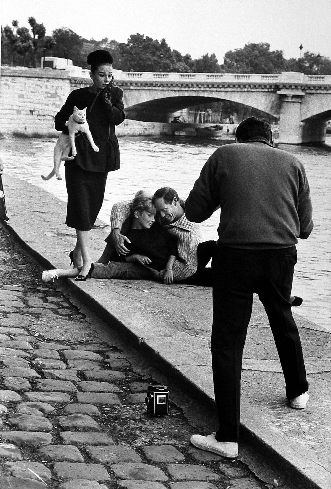 Henry Wolf, Audrey Hepburn and Richard Avedon, 1959