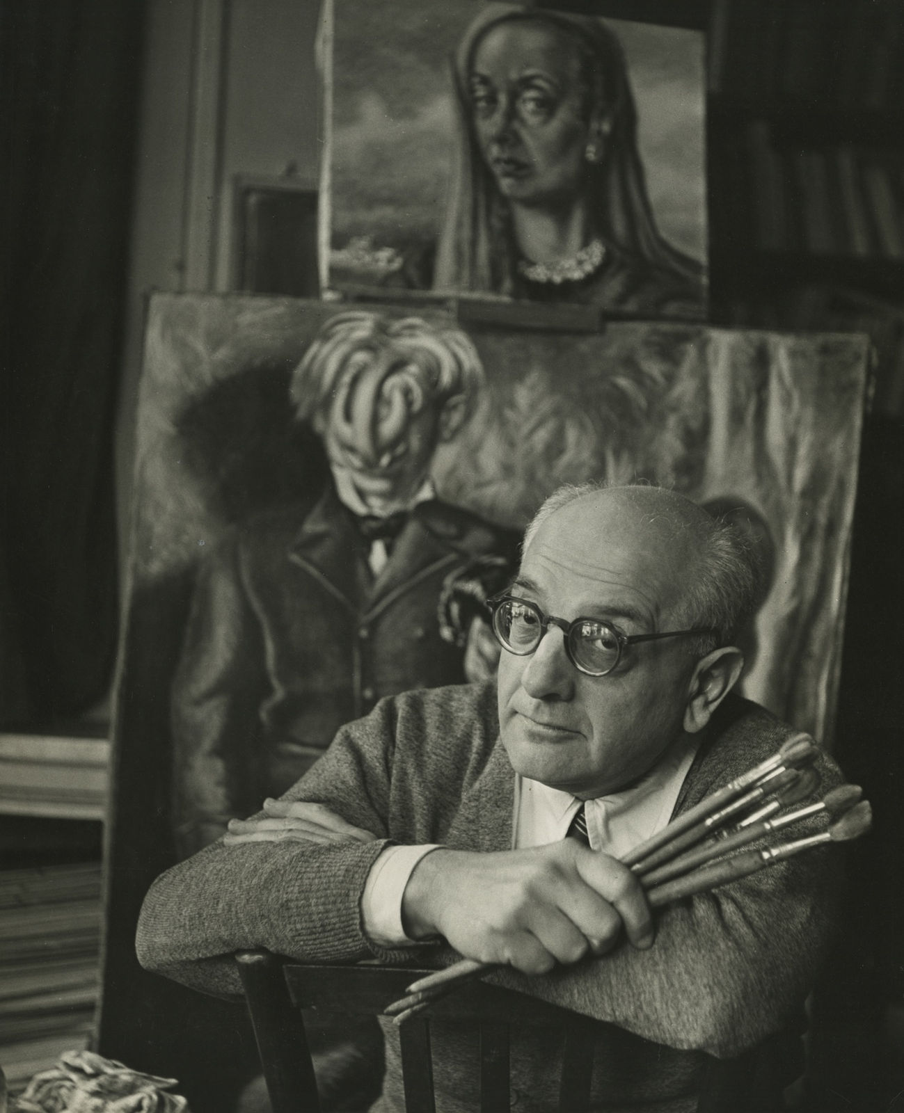 Leslie Gill, Savinio, Painter, Rome, 1947