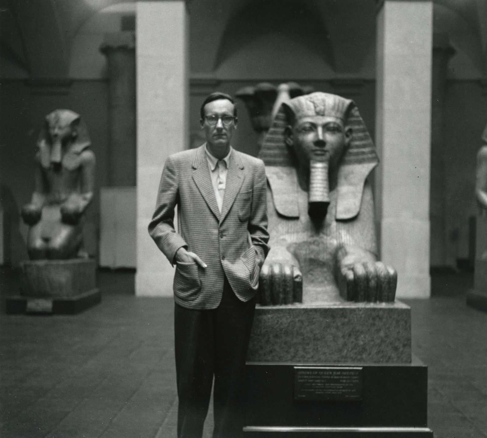 Allen Ginsberg, William S. Burroughs with Sphynx, Metropolitan Museum of Art, New York, 1953