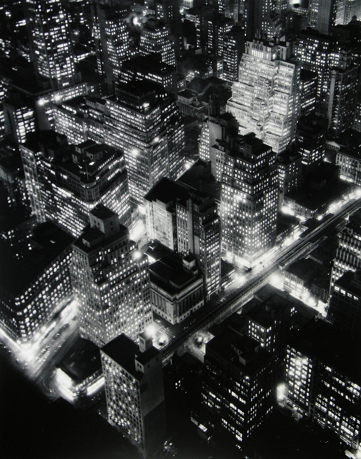 Berenice Abbott, Night View, New York, 1932