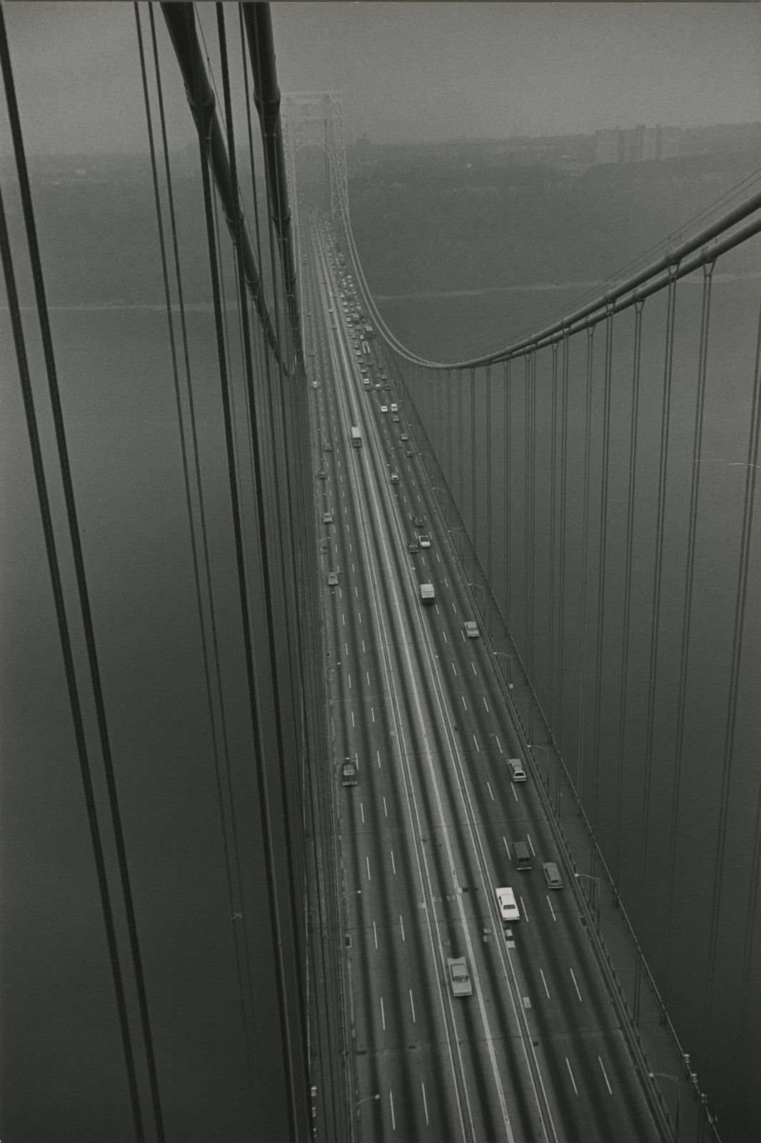 Ann Treer, Aerial view over George Washington Bridge, 1961