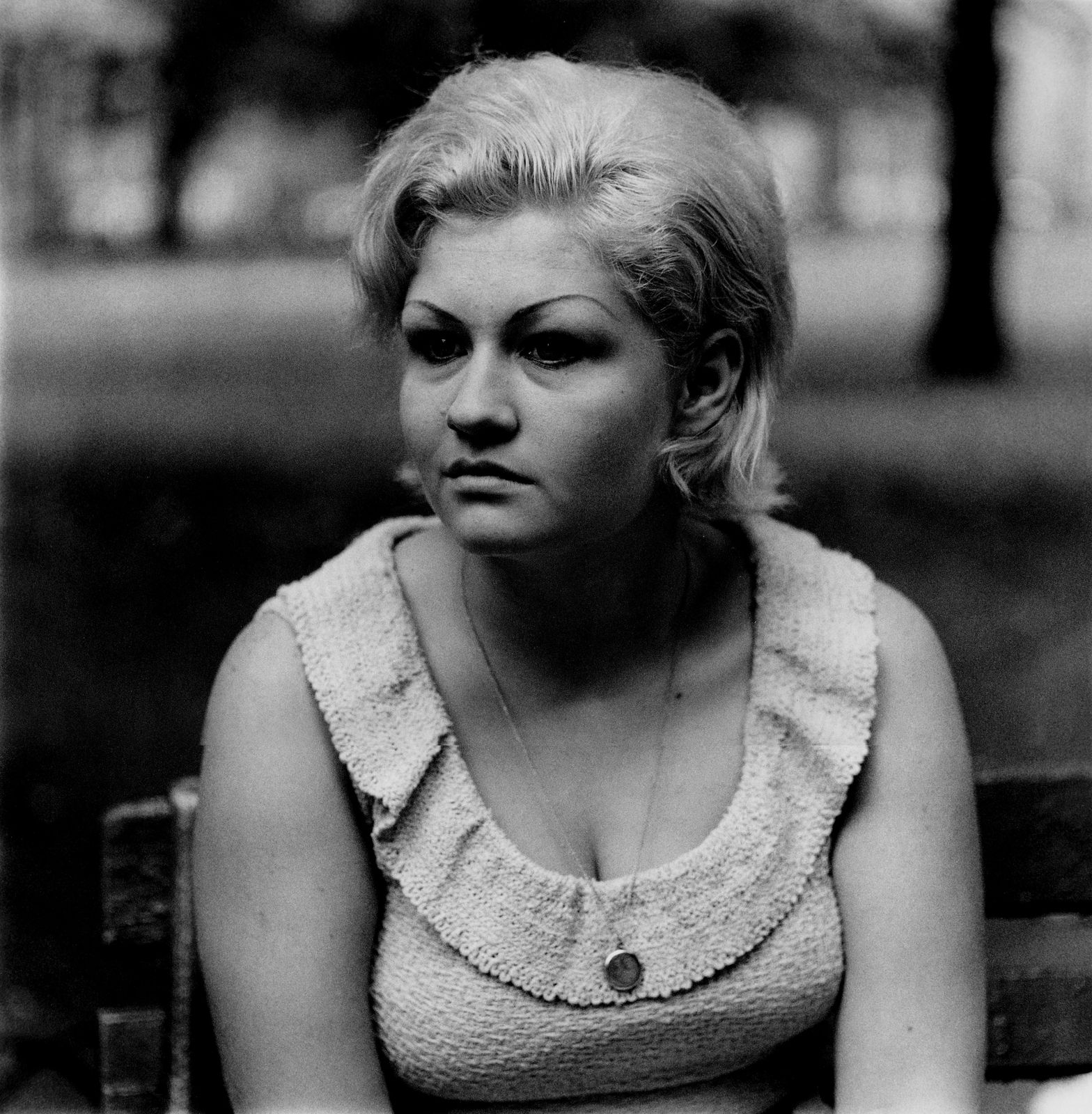 Diane Arbus, Woman with a locket in Washington Square Park, ,N.Y.C.