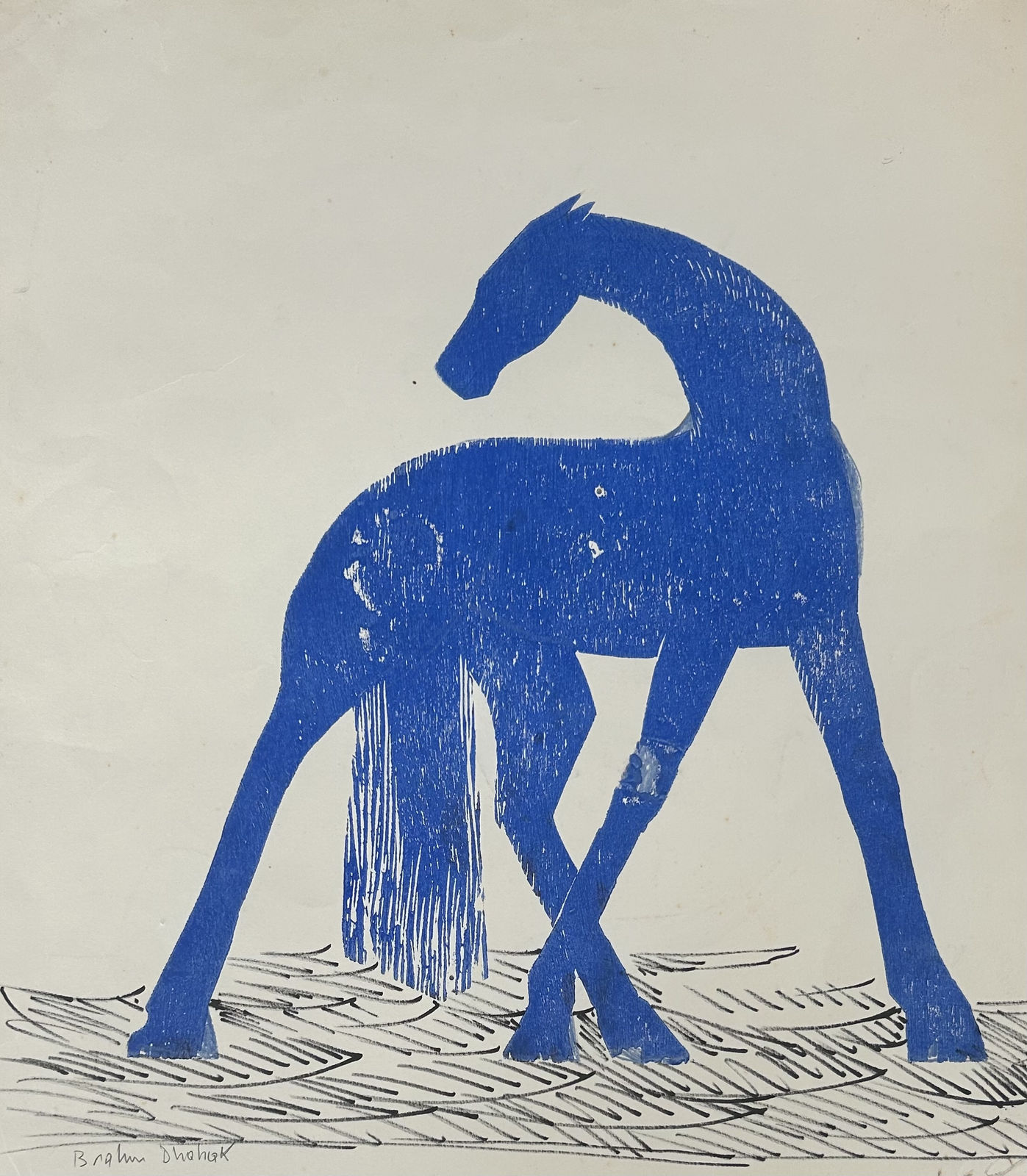 Brahim Dahak , Cheval bleu , 1974