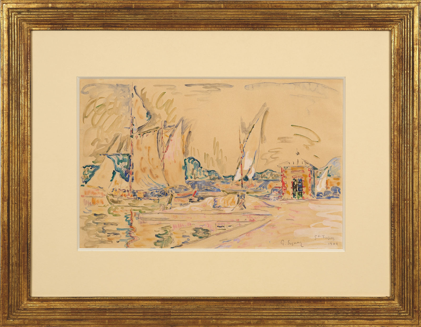 Paul SIGNAC, Saint-Tropez. Le port, 1906