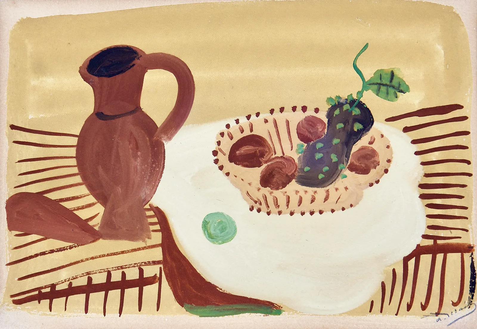 André DERAIN, Nature morte au compotier et à la cruche, 1946-1950 circa