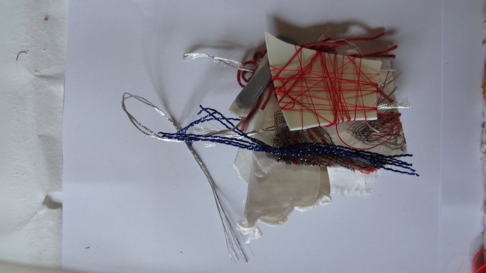 Alice Kettle (textiles/stitch (David Gates (furniture maker) and Jane Webb (text and print) Collaborative collection of works 2012