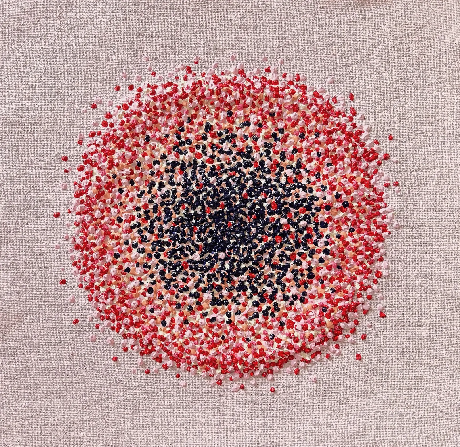 Paola López-Guerra, Pink, Acrylic on Jute