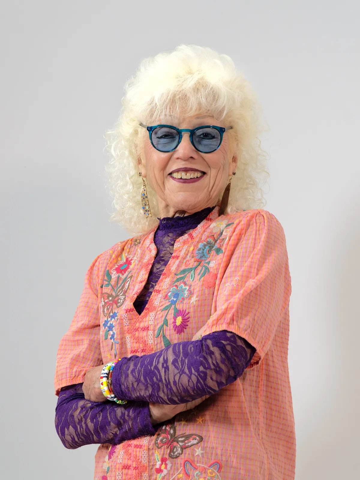 Portrait of Judy Chicago, 2023. Photo © Chicago Woodman LLC, Donald Woodman/Artists Rights Society, New York